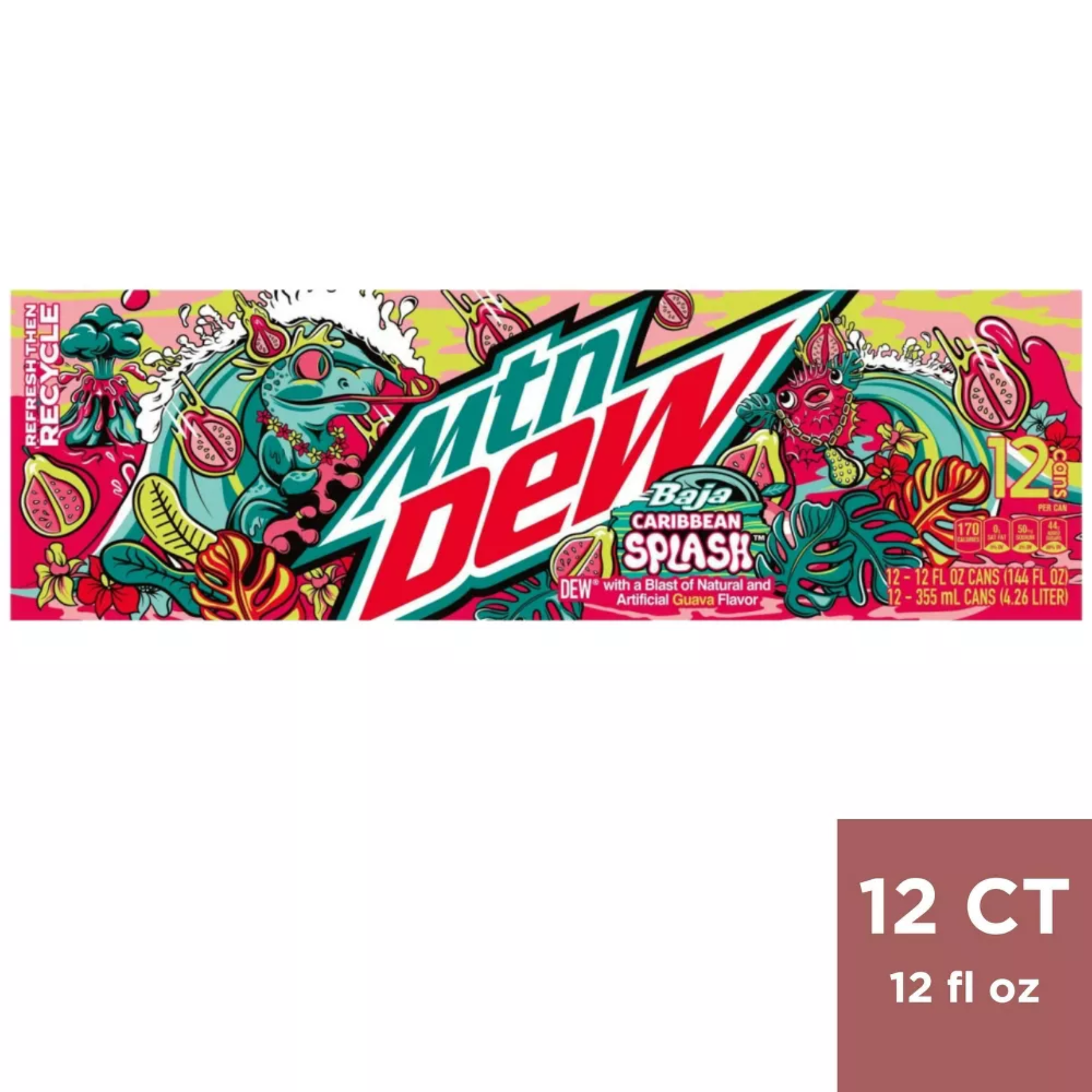 Mountain Dew Caribbean Splash Soda - 12 pk/12 fl oz Cans