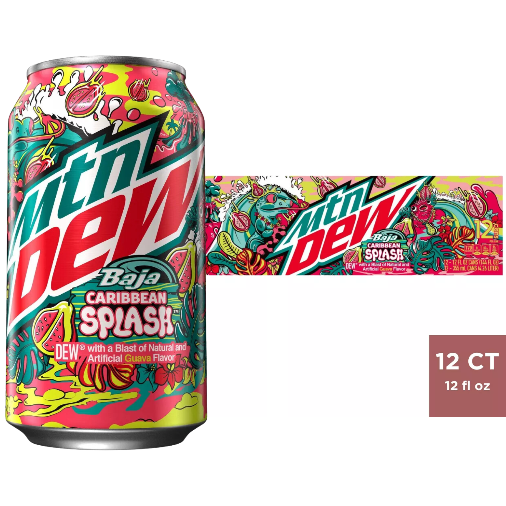 Mountain Dew Caribbean Splash Soda - 12 pk/12 fl oz Cans