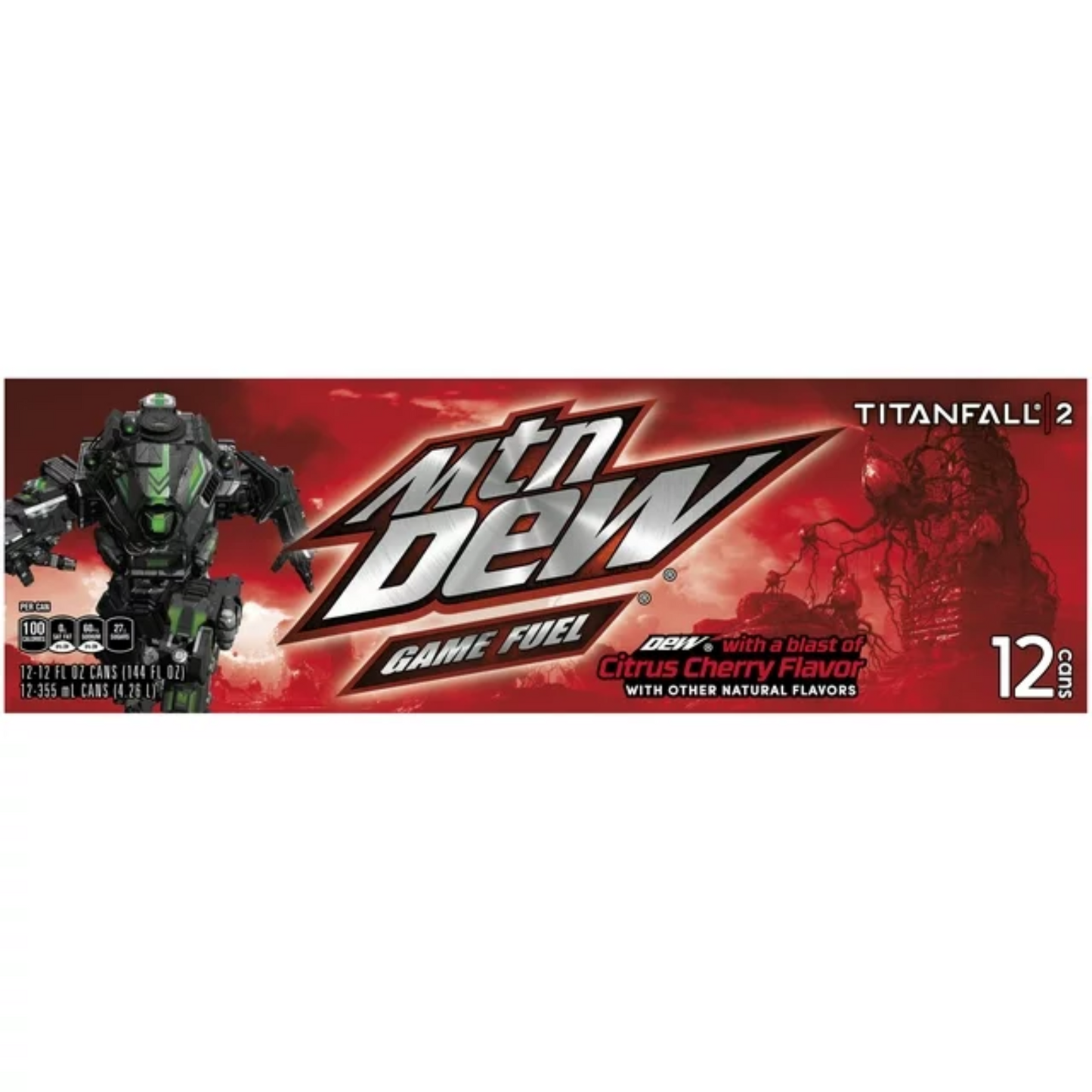 Mountain Dew Code Red Cherry Flavored Soda Pop - 12 pk/12 fl oz Cans