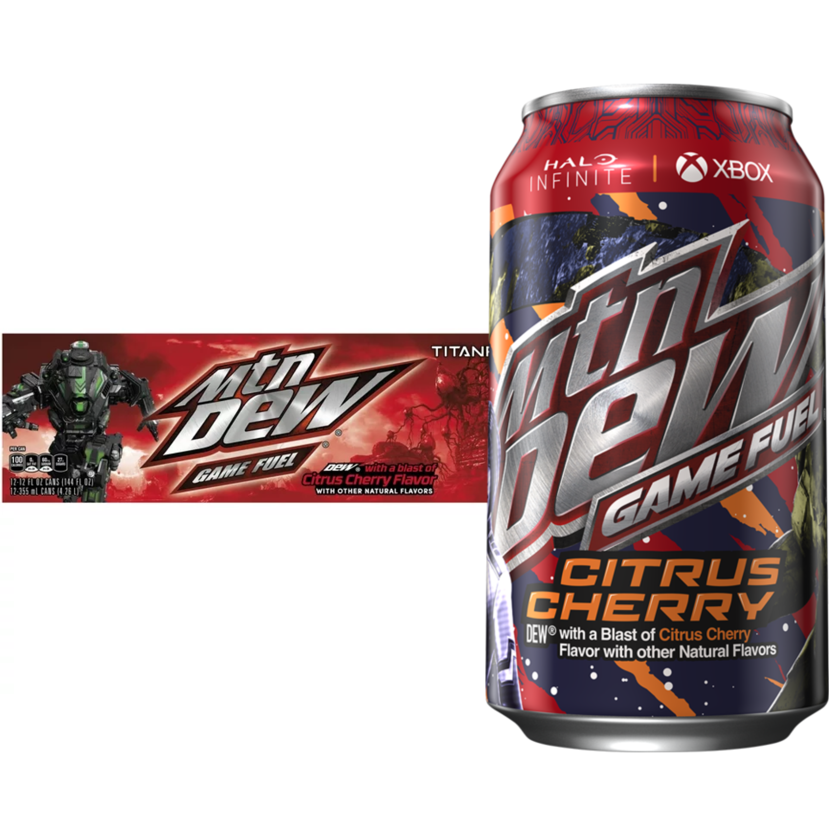 Mountain Dew Game Fuel Citrus Cherry Soda - 12 pk/12 fl oz Cans