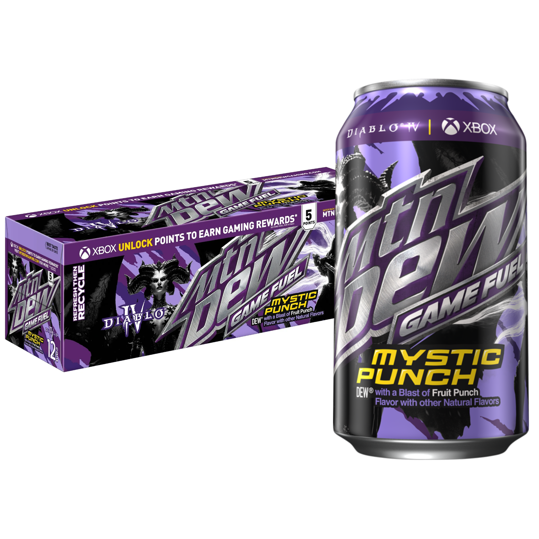 Mountain Dew Game Fuel Mystic Punch Soda - 12 pk/12 fl oz Cans