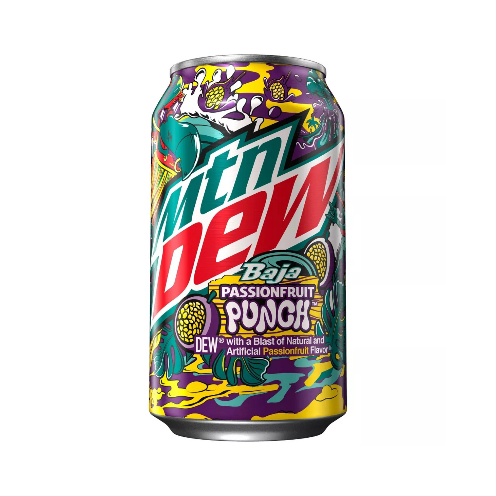 Mountain Dew Baja Passionfruit Punch Soda - 12 pk/12 fl oz Cans