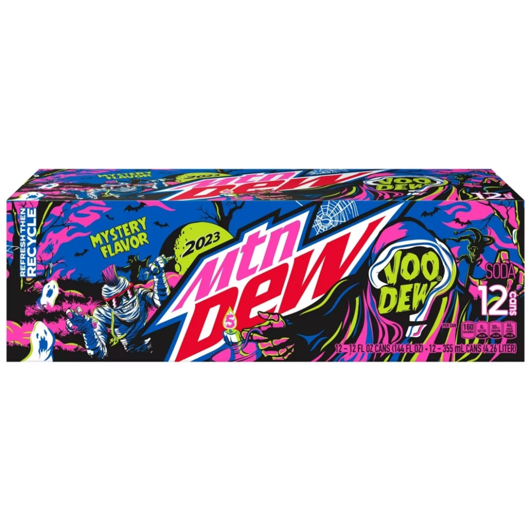 Mountain Dew VooDew Soda Mystery Flavor - 12 pk/12 fl oz Cans