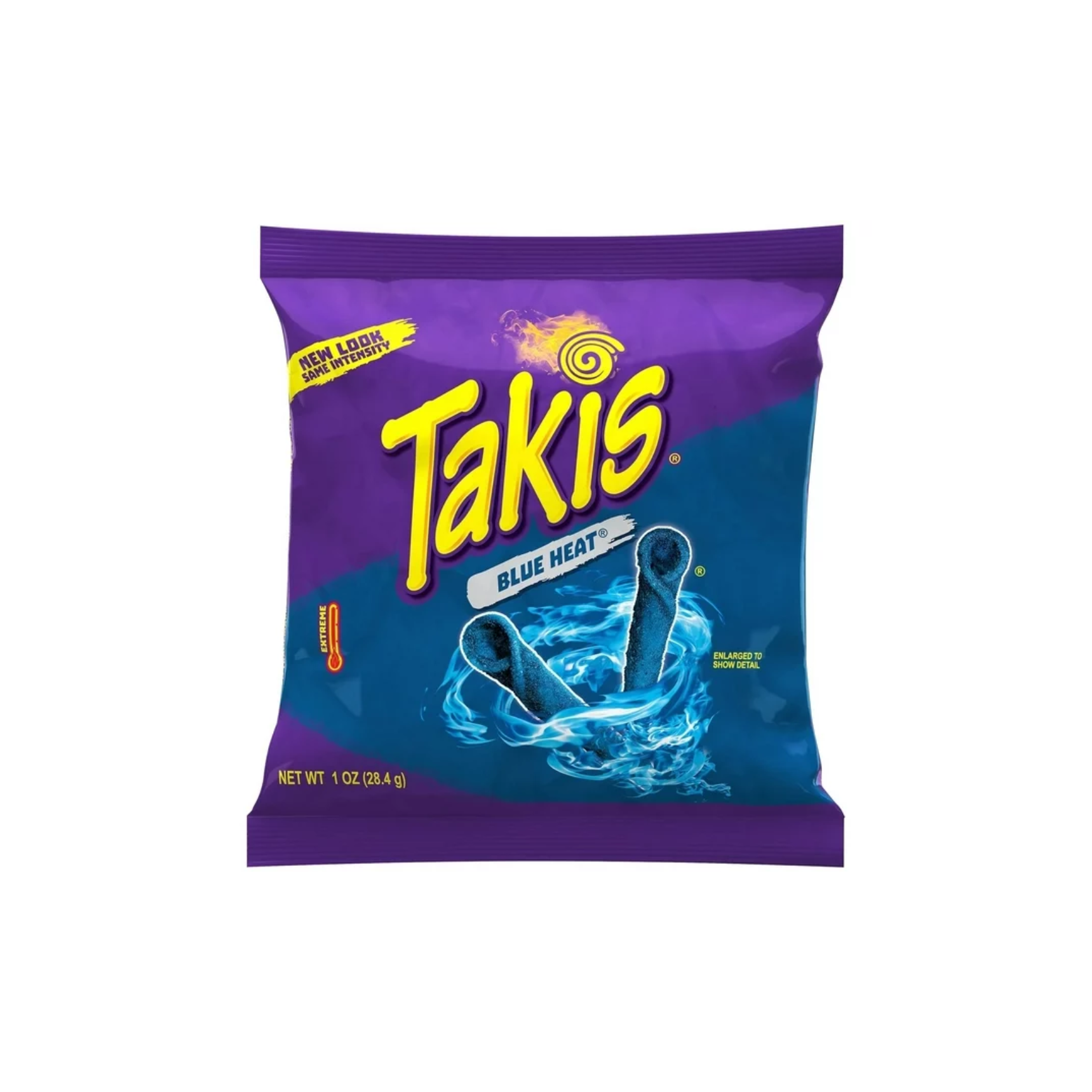 Takis Blue Heat 1 oz Bag - Hot Chilli Pepper Flavored Extreme Spicy Rolled Tortilla Chips