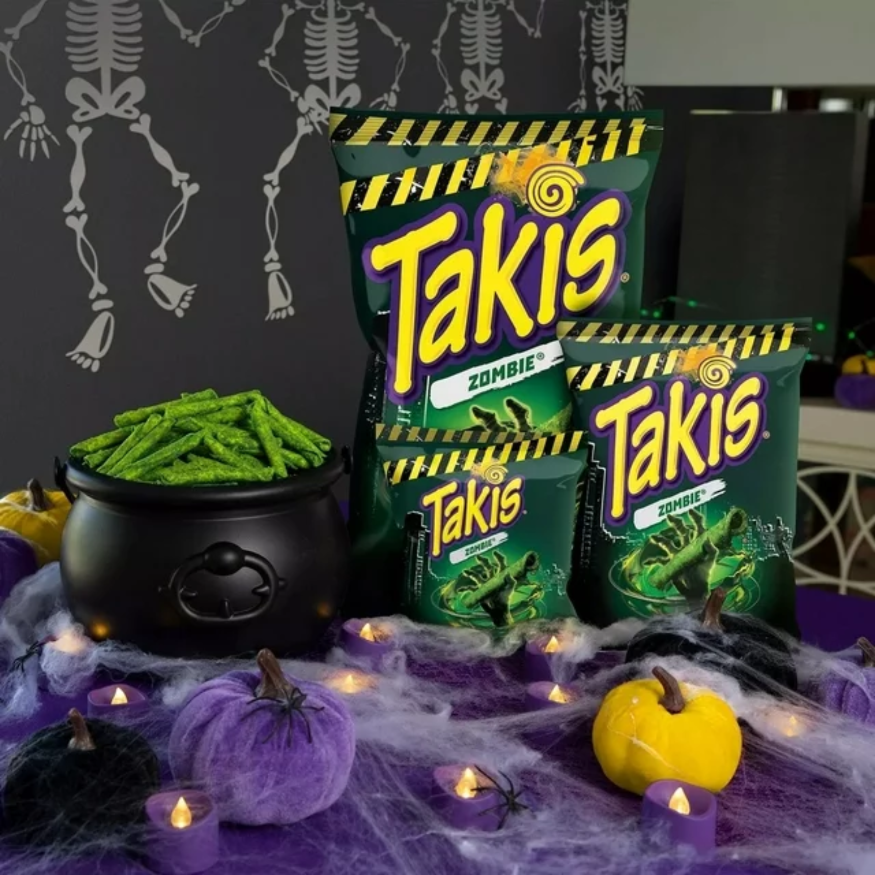 Takis Zombie 1 oz Snack Size Bag, Habanero & Cucumber Rolled Tortilla Chips