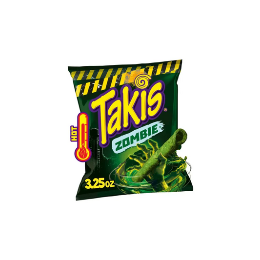 Takis Zombie 3.25 oz Snack Size Bag, Habanero & Cucumber Rolled Tortilla Chips